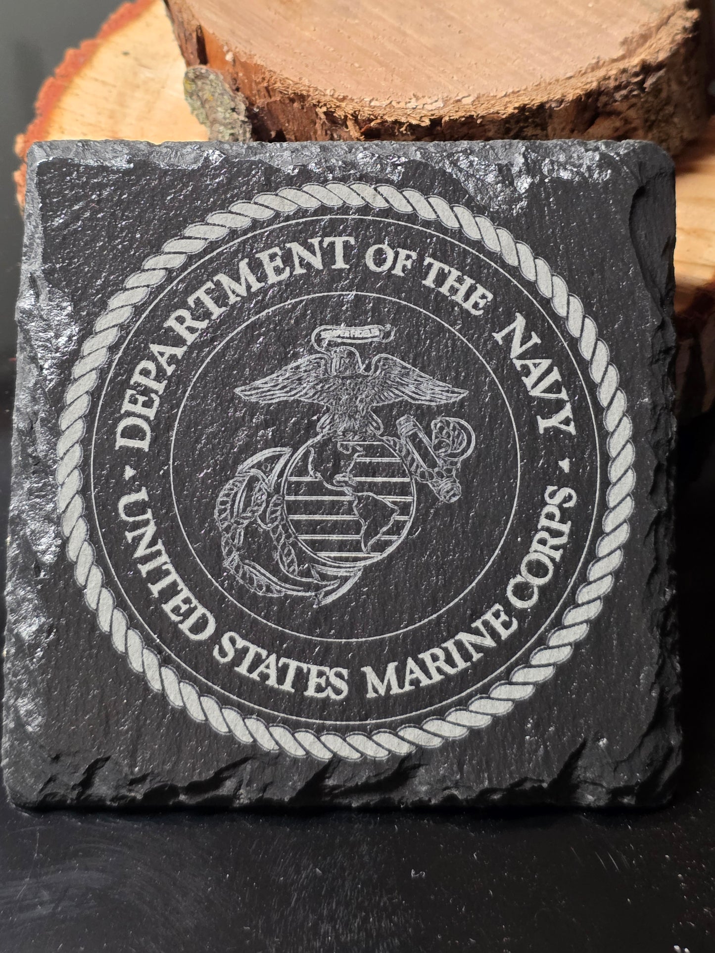 Department of the Navy Marine Corps Slate Coaster
