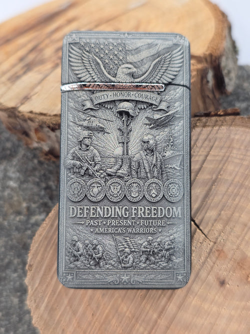 Defending Freedom Engraved Torch Lighter