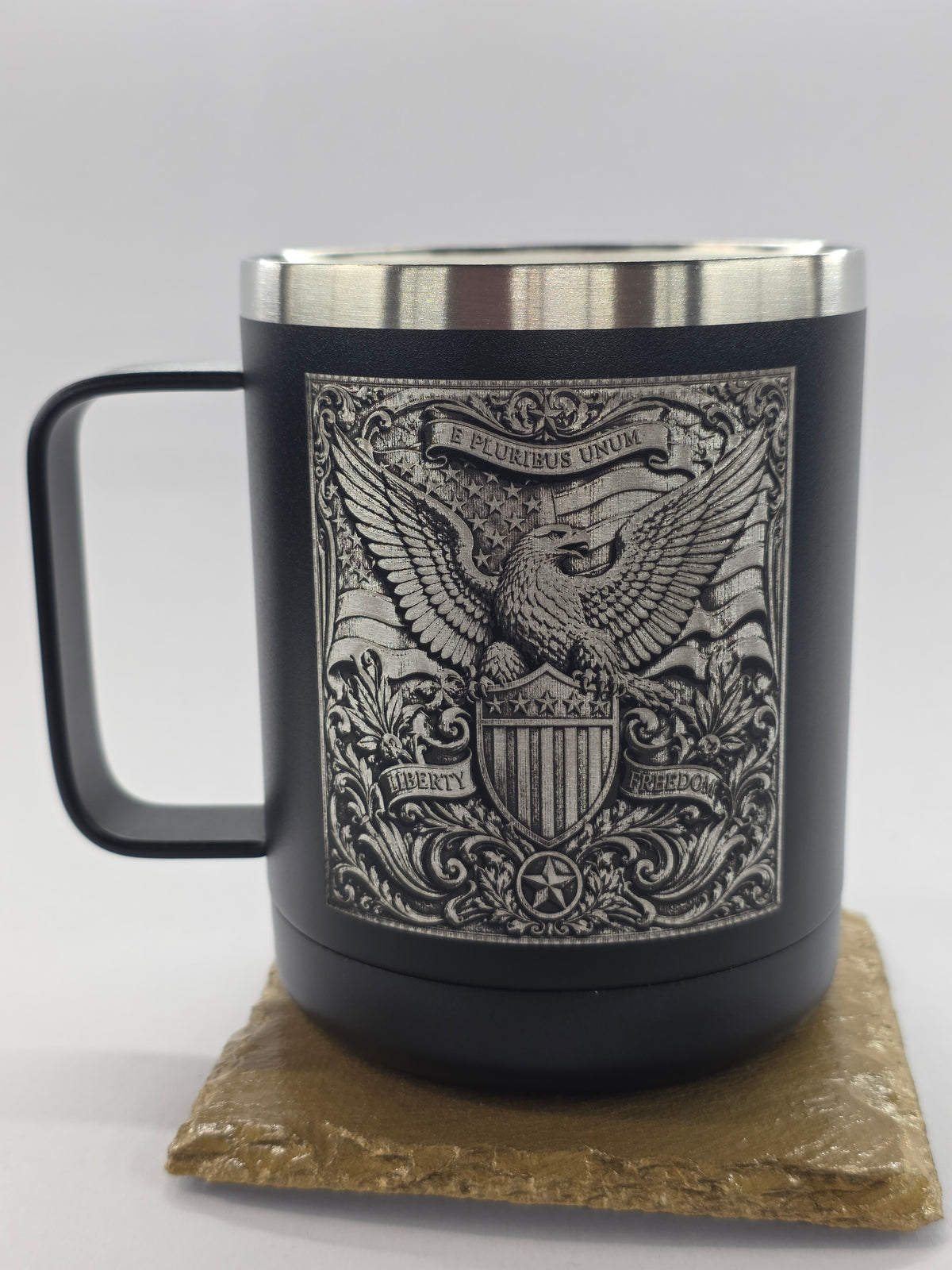 E Pluribus Unum Eagle Camp Mug