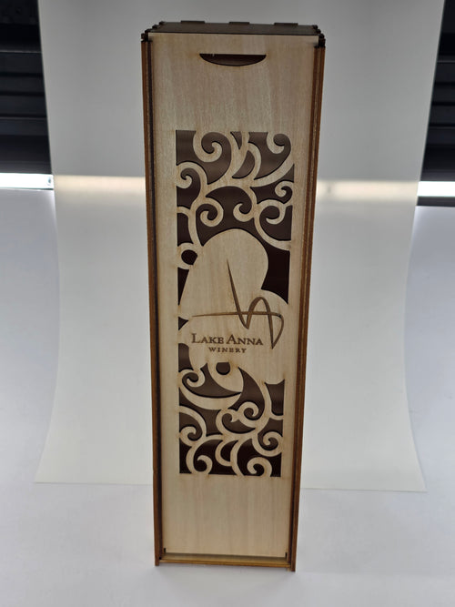 Custom Winery Wine Gift Box (Natural Wood)